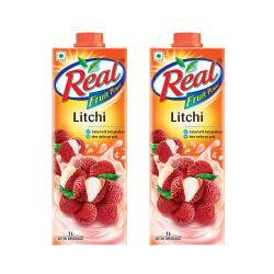 Real Fruit Juice, Litchi, 1L (Pack of 2)