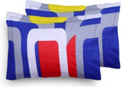 Home Elite Designer Printed Polycotton Pillow Covers - Regular Size(17 x 27 inches) - Multicolor - Pack of 2