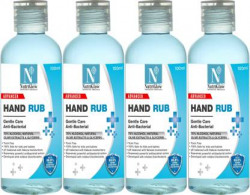 NutriGlow NATURAL'S 70%(v/v) Alcohol Based (Advanced Organics) For Kills Hands Germ|Best |Travel Friendly Hand Sanitizer Bottle  (4 x 25 ml)