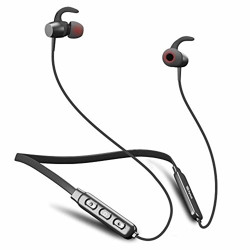 Flybot Blaze Bluetooth Wireless in Ear Neckband Earphone with Qualcomm??s CSR Chipset, Immersive Stereo Sound and Hands Free Mic (Black)
