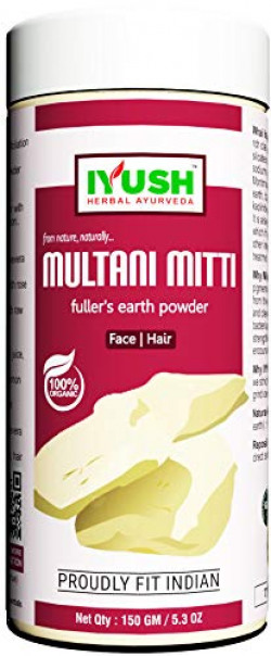 IYUSH Herbal Ayurveda Organic Multani Mitti Powder - 150gm