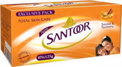 santoor Sandal & Turmeric Soap(8 x 125 g)
