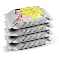Senseller Refreshing Facial Wet Wipes, Enriched with Lemon Extract- 30 Wipes (Pack of 4)
