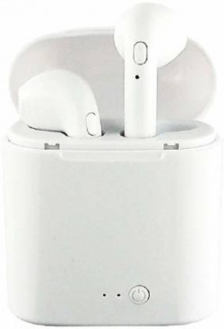 NICK JONES i7s TWS Double Wireless Bluetooth Earbuds with Charging Dock Bluetooth Headset  (White, True Wireless)