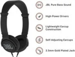 JBL C300SI On-Ear Dynamic Wired Headphones, Without Mic (Black)