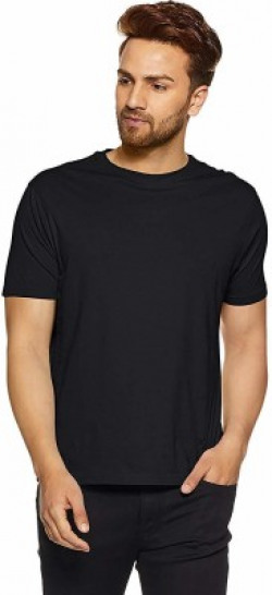 Vimal Jonney Solid Men Round Neck Black T-Shirt