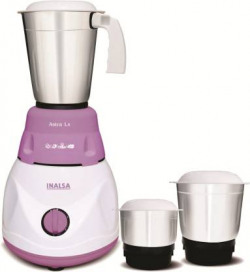 Inalsa Astra LX 600 W Mixer Grinder  (White & Purple, 3 Jars)