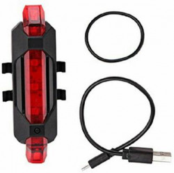 fastped Bicycle LED USB Rechargeable Head Light Tail Light  LED Rear Break Light  (Red)