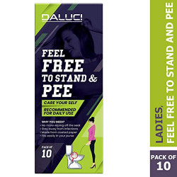 DALUCI Ladies Feel Free To Stand And Pee Paper Based Disposable Female Urination Device for Women (Pack of 10)