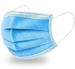 COLORSOLE 3 PLY NON WOVEN FACE MASK FOR PROTECTION OF VIRUSES, PACK OF 5 Surgical Mask With Melt Blown Fabric Layer(Blue, White, free size Size, Pack of 5, 3 Ply)