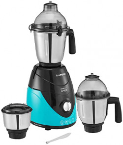Crompton Ameo 750-Watt Mixer Grinder with MaxiGrind and Motor Vent-X Technology (3 Stainless Steel Jars, Black & Green)