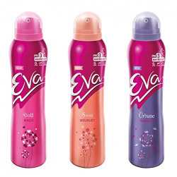 Eva Floral Collection 125 ml Skin Friendly Deos (Pack of 3)