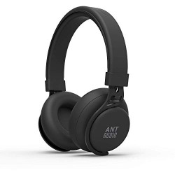 (Renewed) Ant Audio Treble 900 On -Ear HD Bluetooth Headphones with Mic (Carbon Black)