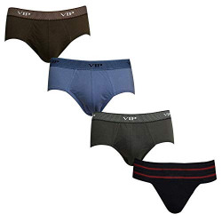 VIP Men's Cotton Fresh Air Flow Briefs with Zoko Gym Cotton Supporter_(Combo of 4)_XLarge-95cm