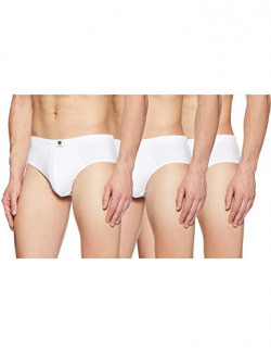Amazon Brand - Symbol Men's Solid Cotton Brief (Combo Pack of 3) (SYMBRFPO3-024_White_Large)