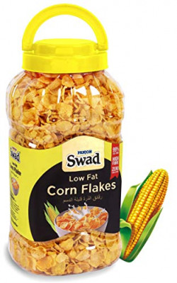 Swad Breakfast Cereal, Low Fat Corn Flakes (99% Fat Free, Zero Cholesterol, High Fibre Corn & Iron Rich) Jar, 270 g
