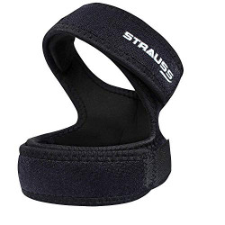 Strauss Patella Dual Strap Knee Support, Free Size, (Black)