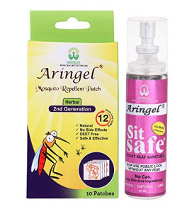 Aringel Mosquito Repellent Patch 2nd Gen (10 Pcs) + Sit Safe Toilet Seat Sanitizer (50 ml)