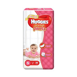 Huggies Ultra Soft Small Size Premium Diapers Pants for Girls (36 Counts)