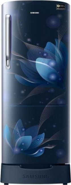 Samsung 192 L Direct Cool Single Door 4 Star (2019) Refrigerator with Base Drawer(Saffron Blue, RR20N182YU8-HL/RR20N282YU8-NL)