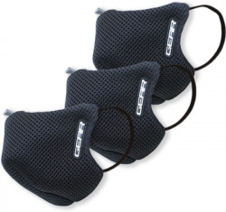 Gear Reusable Convex Shape OXYPRO3 Outdoor Mask(Black, free size, Pack of 3)