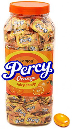 Percy Orange Candy Toffee Jar (350 Candies) Jar, 875 g