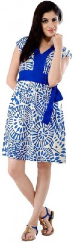 Amadore Women Bandage Blue Dress
