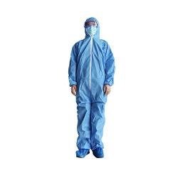 Solwin Washable PPE Kit Gown 70 GSM Laminated With Shoe cover and mask For Personal or Medical Use - Pack of 1