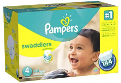 Pampers Swaddlers Diapers Size 4 144 Count (old version) (Packaging May Vary)
