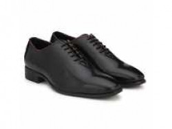 Big Fox Men's Panelled Black Formal Shoes, 7 Rs.249 @ Amazon