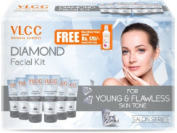 VLCC Diamond Facial Kit + FREE Rose Water Toner Worth Rs 170 | 300gm + 100ml(6 x 66.67 ml)