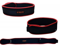AURION EVA-Belt (Small) Polypropylene Neoprene Weight Lifting Back Support Belt (Red & Black Small) Small (Red & Black)