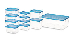 All Time Plastics Polka Container Set, 11-Pieces, Blue
