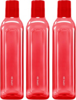 Flipkart SmartBuy Long Life Pet Bottle for Home, Office, Outdoor Use 1000 ml Bottle(Pack of 3, Red, PET)