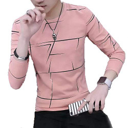 IceBoat Printed Regular fit T-Shirt (Mens-Tshirt-Pink_XL x-Large)