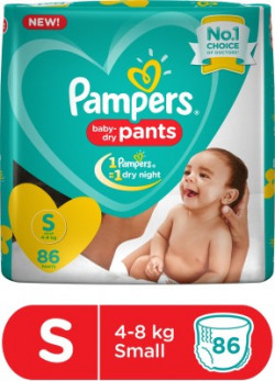Pampers Baby-Dry Pants Diaper - S(86 Pieces)