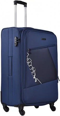 Nasher Miles Bogota Expander Soft-Sided Polyester Cabin Luggage Navy Blue 20 inch |55cm Trolley Bag 54% off  78% off