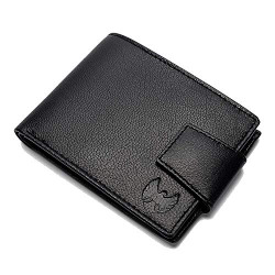 Fur Jaden RFID Blocking Genuine Leather Wallet for Men (Black)