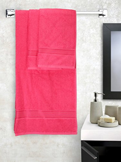 Bianca D'ross Solid 3 Piece 380 GSM Cotton Towel Set - Pink