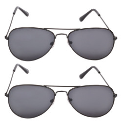 Criba Gradient Aviator Unisex Sunglasses - (combo black 2|40|Brown Color Lens)
