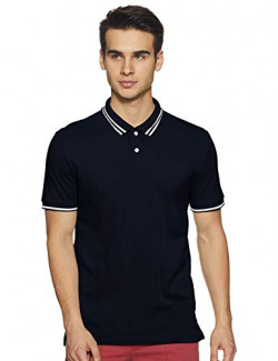 Bradstreet by Arrow Men Plain Regular Fit Polo Shirt (BSXTS3922_ Blue_ Large Hs)
