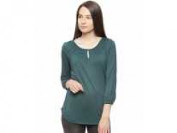 VVOGUISH Women's Regular Fit Shirt (VVTOP1228_Green_38_Green_Medium) Rs. 139 - Amazon