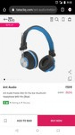 Ant Audio Treble H82 On The Ear Bluetooth Headphone With Mic (Blue)