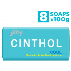 Cinthol Cool Bath Soap, 100g (Pack of 8)
