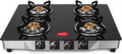 Pigeon Ultra Glass, Stainless Steel Manual Gas Stove  (4 Burners)
