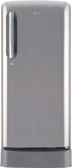 LG 190 L Direct Cool Single Door 4 Star (2020) Refrigerator with Base Drawer  (Shiny Steel, GL-D201APZY)
