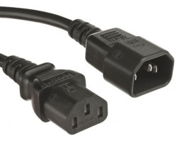 Technotech Computer Power Extension Cable Cord 1.5 Meters, Black