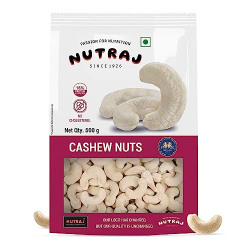 Nutraj Whole Cashew Nuts W320, 500g | Nutritious, Delicious & Crunchy Kaju | Rich in Magnesium, Copper & Phosphorus