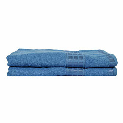 Eurospa Set of 2 Cotton Bath Towel Blue