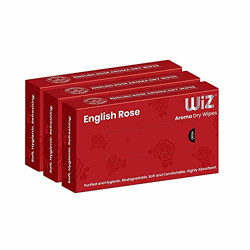 wiz LIQUID SOAP English Rose Aroma Dry Wipes 50 Pulls (Pack of 3)